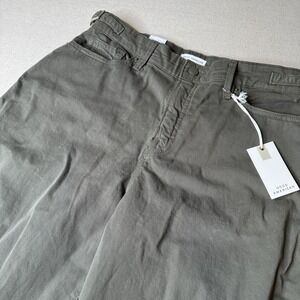 Good American‎ Women's Wide Leg Flare Fatigue Pants 6/28 Green Stretch NWT